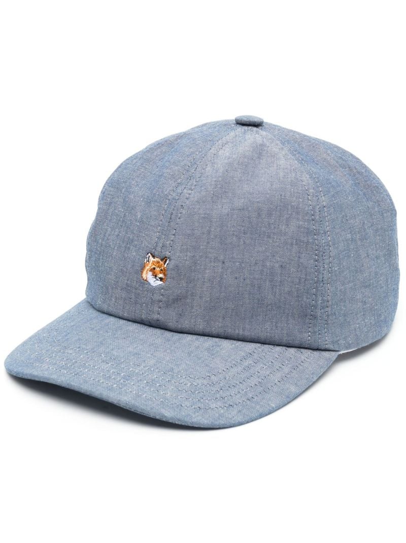 Blue Small Fox Head Cotton Baseball Cap