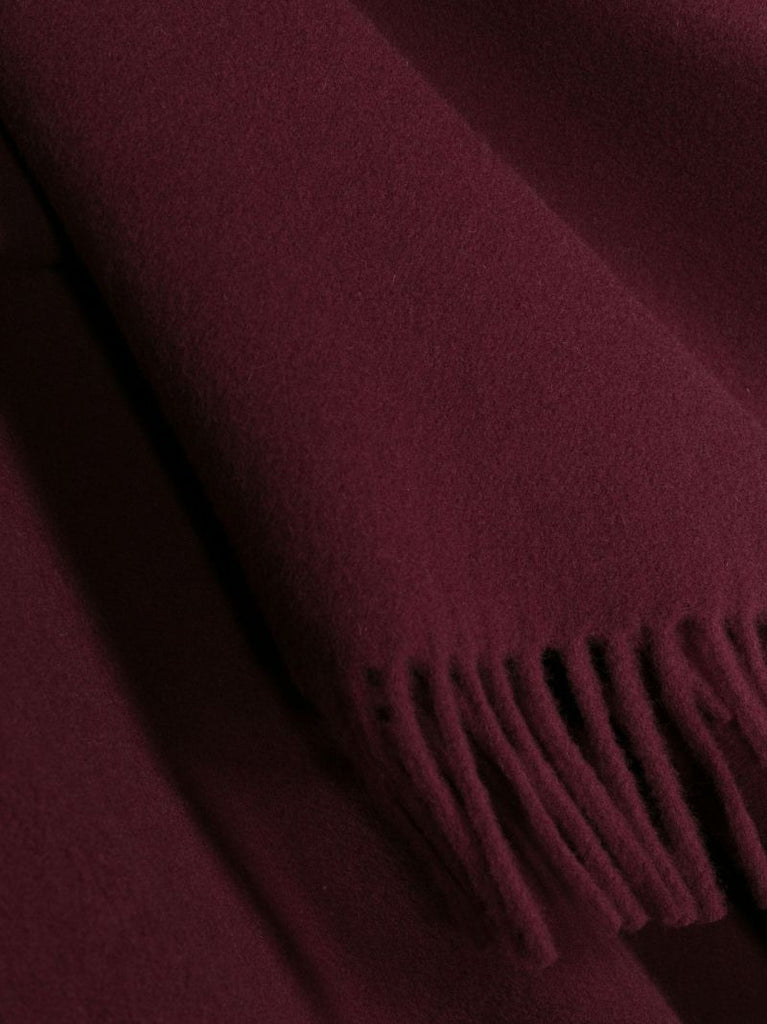 Red Fox Head Patch Wool Scarf