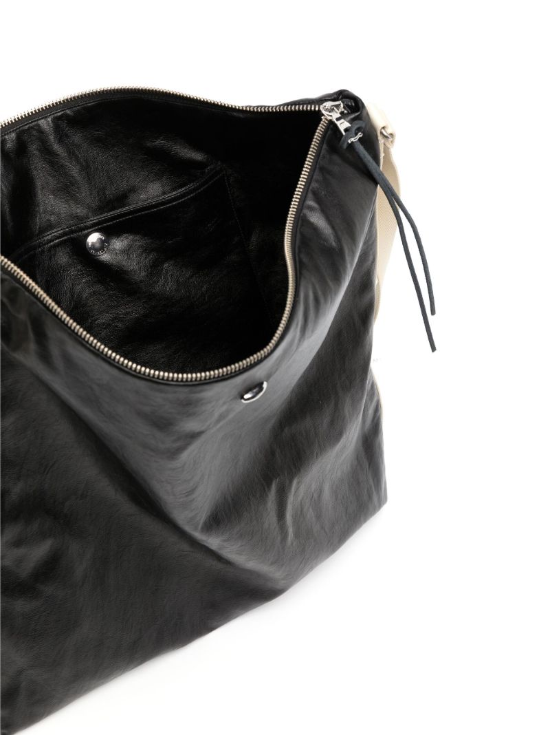 Black Capo Faux Leather Tote Bag
