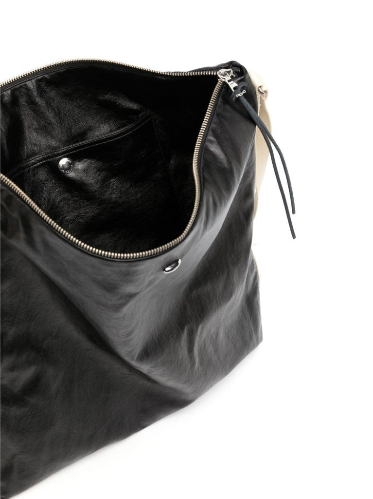 Black Capo Faux Leather Tote Bag