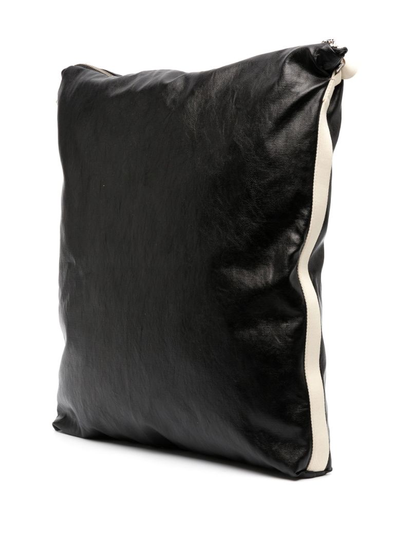 Black Capo Faux Leather Tote Bag