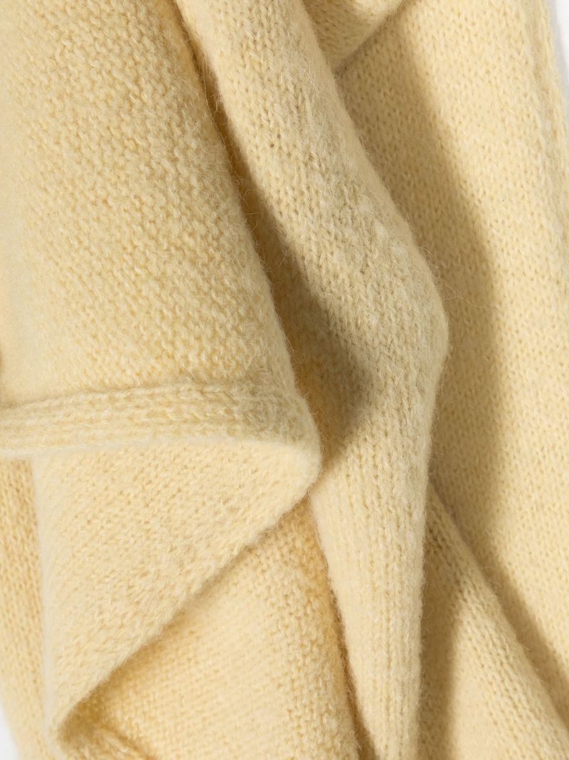 Yellow Tasselled Wool Scarf