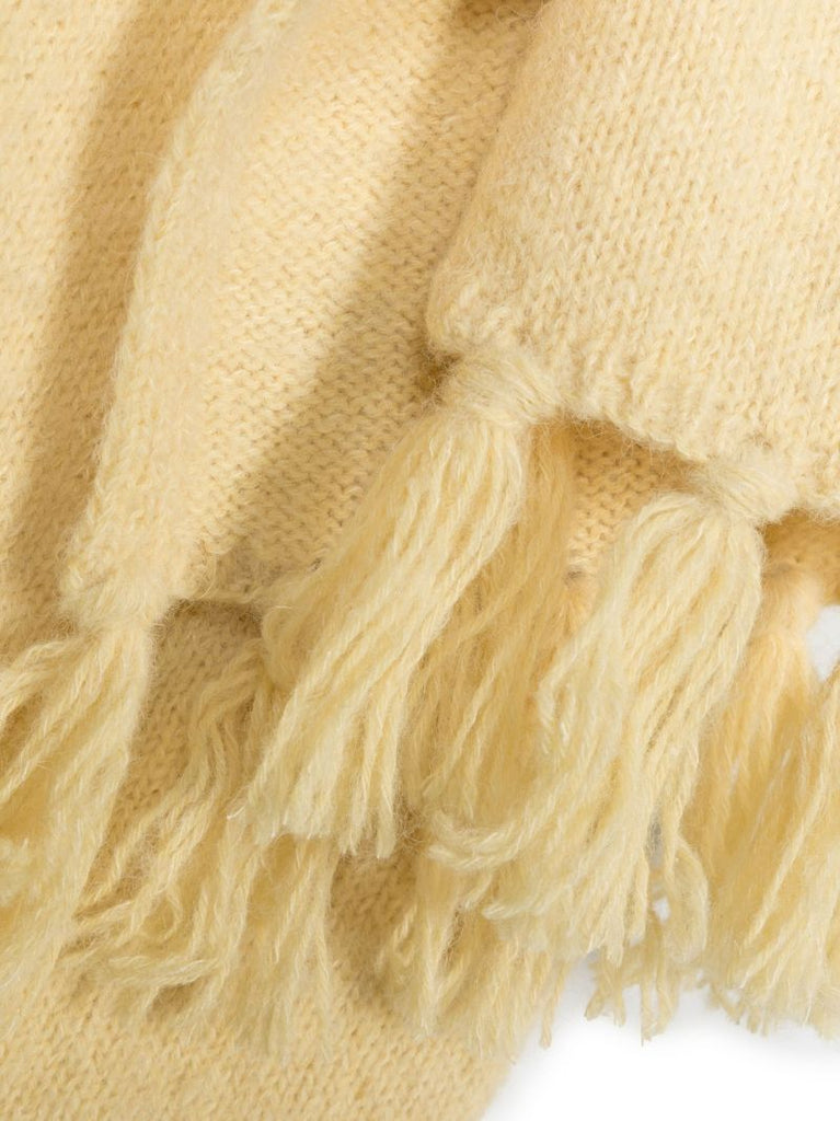 Yellow Tasselled Wool Scarf