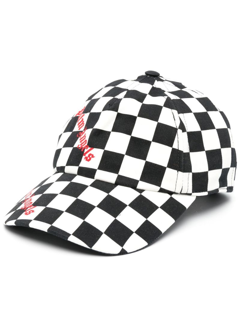Black Checkerboard Baseball Cap