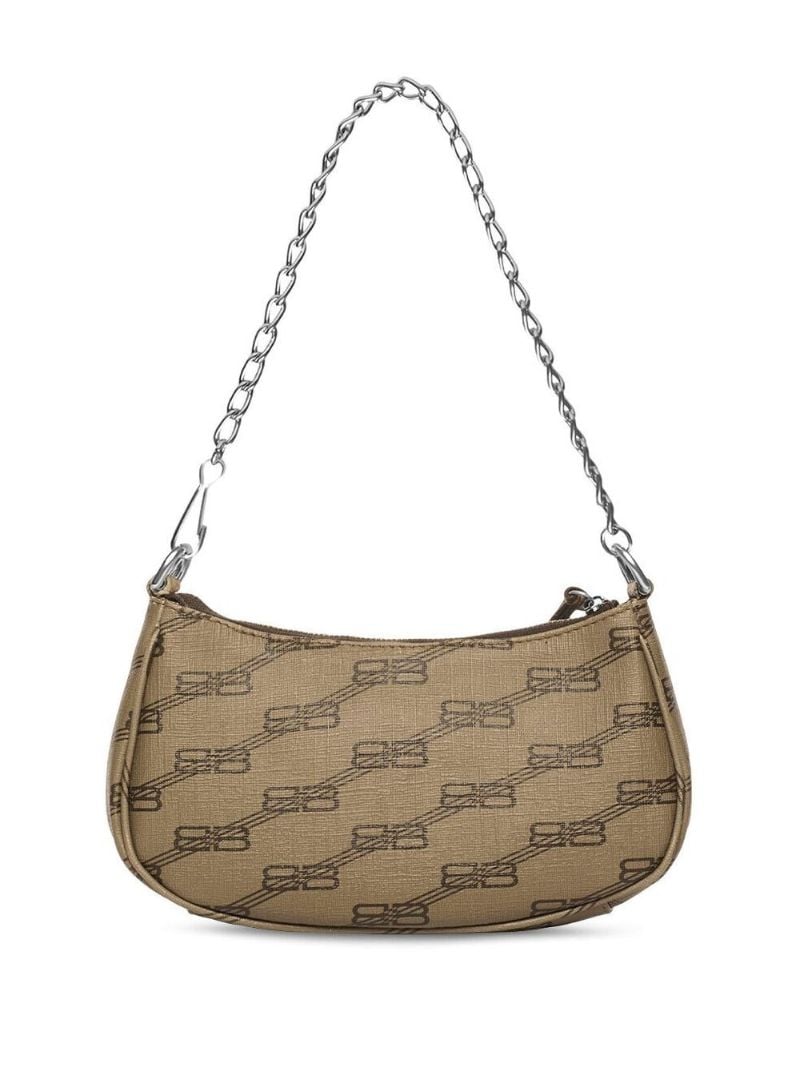 Brown Le Cagole Mini Leather Shoulder Bag