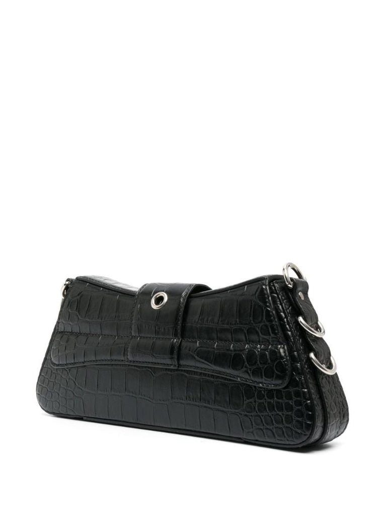 Black Lindsay Small Leather Shoulder Bag