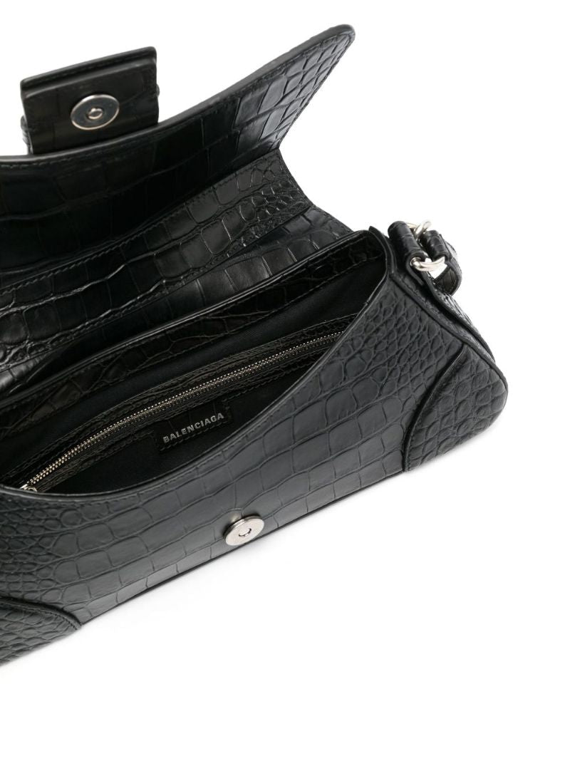 Black Lindsay Small Leather Shoulder Bag