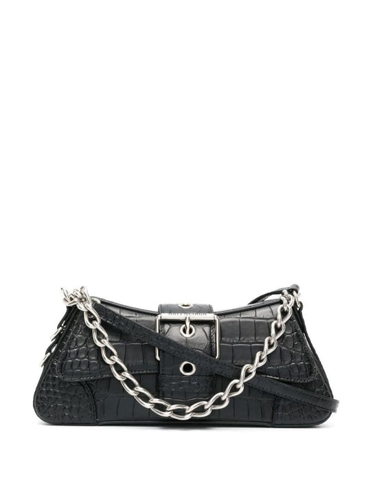 Black Lindsay Small Leather Shoulder Bag
