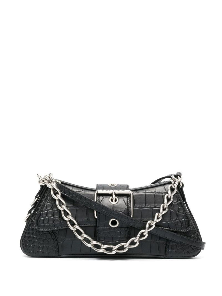Black Lindsay Small Leather Shoulder Bag
