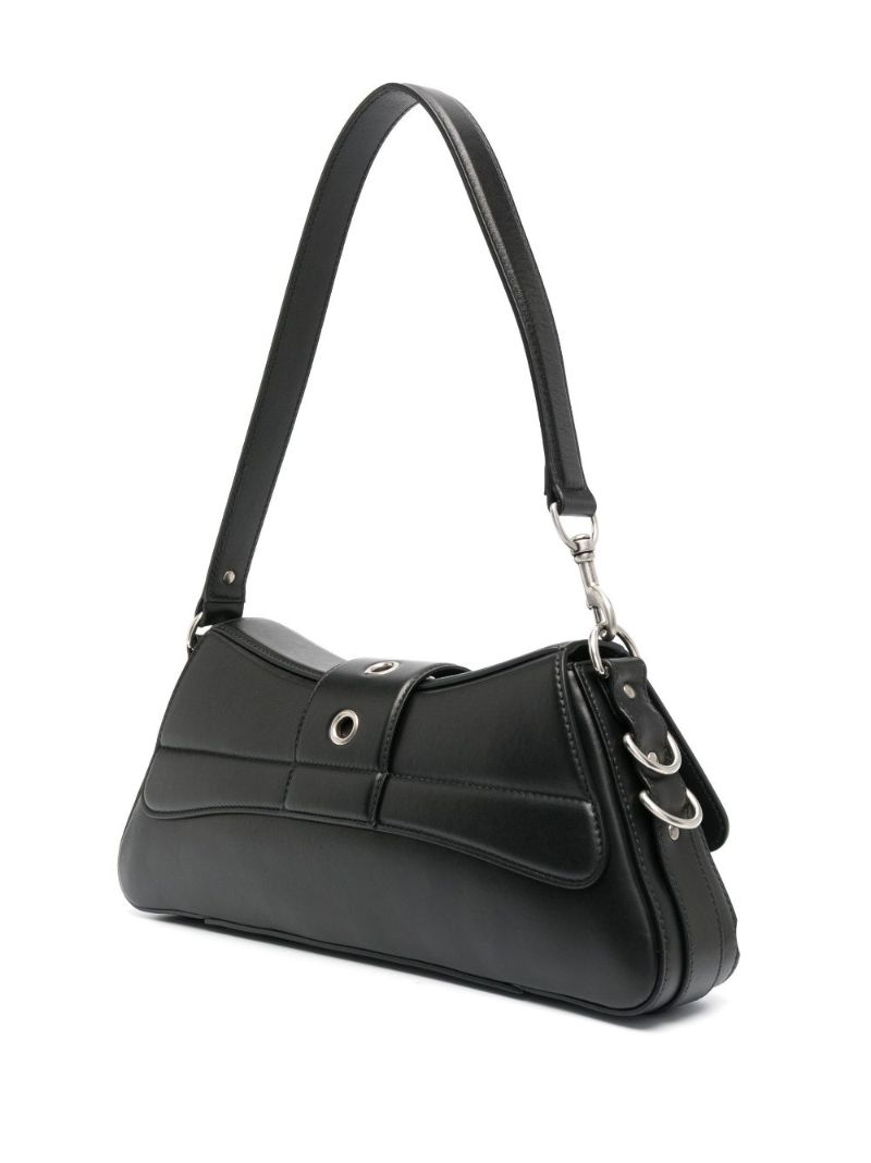 Black Lindsay Small Leather Shoulder Bag