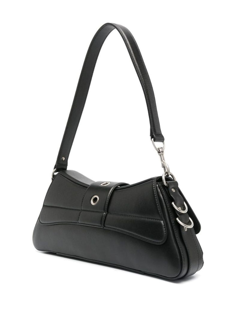Black Lindsay Small Leather Shoulder Bag