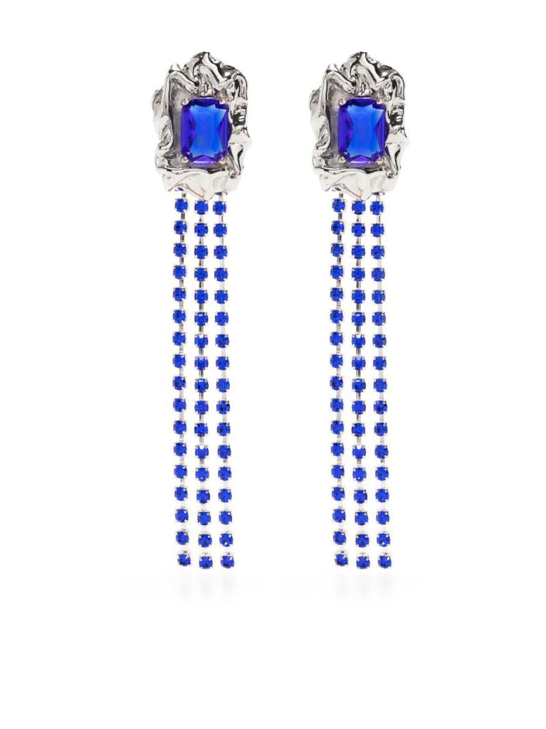 Blue Maude Crystal Drop Earrings