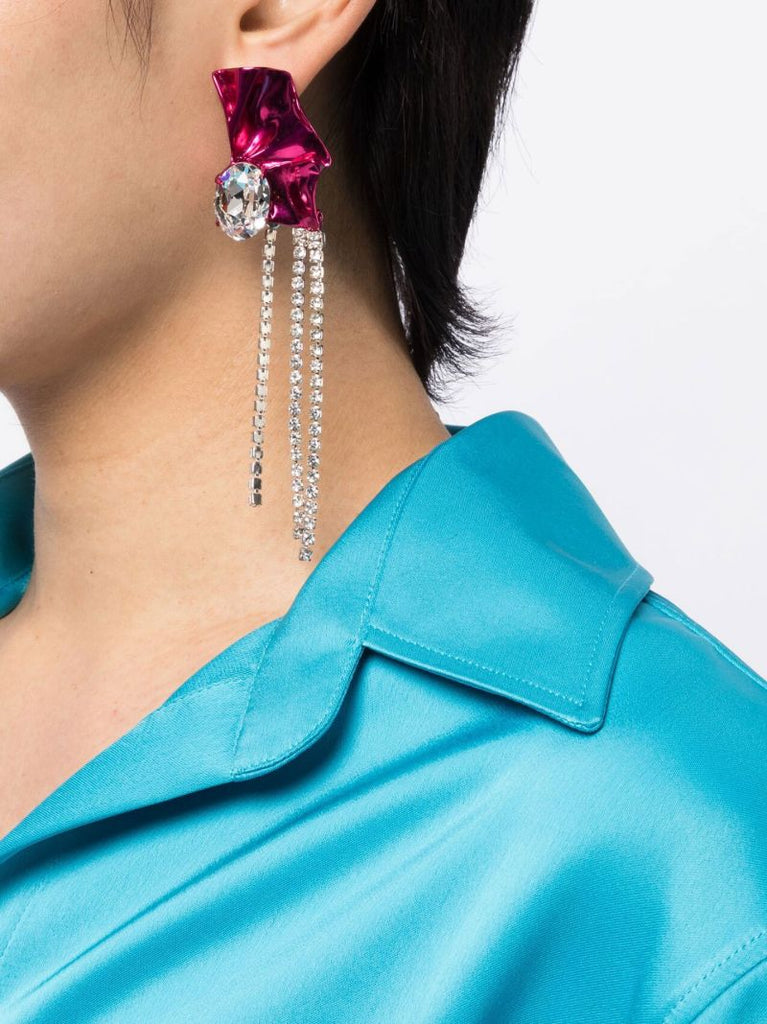 Pink Kiki Crystal Drop Earrings