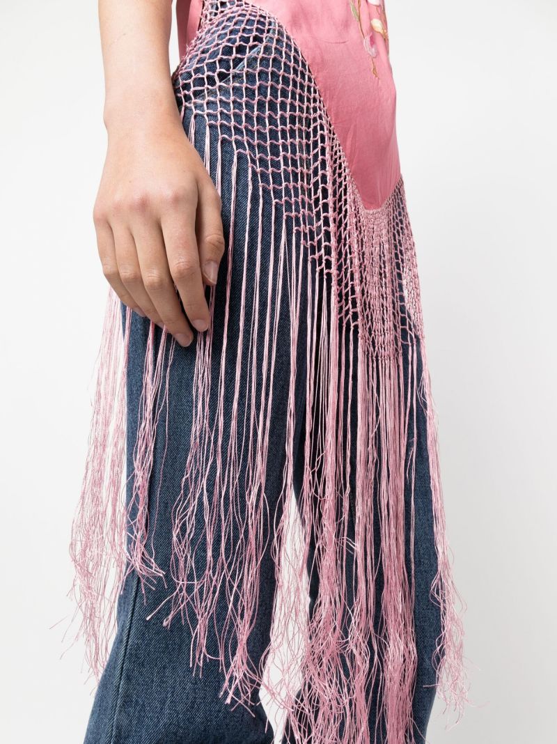 Pink Piano Fringed Halterneck Top