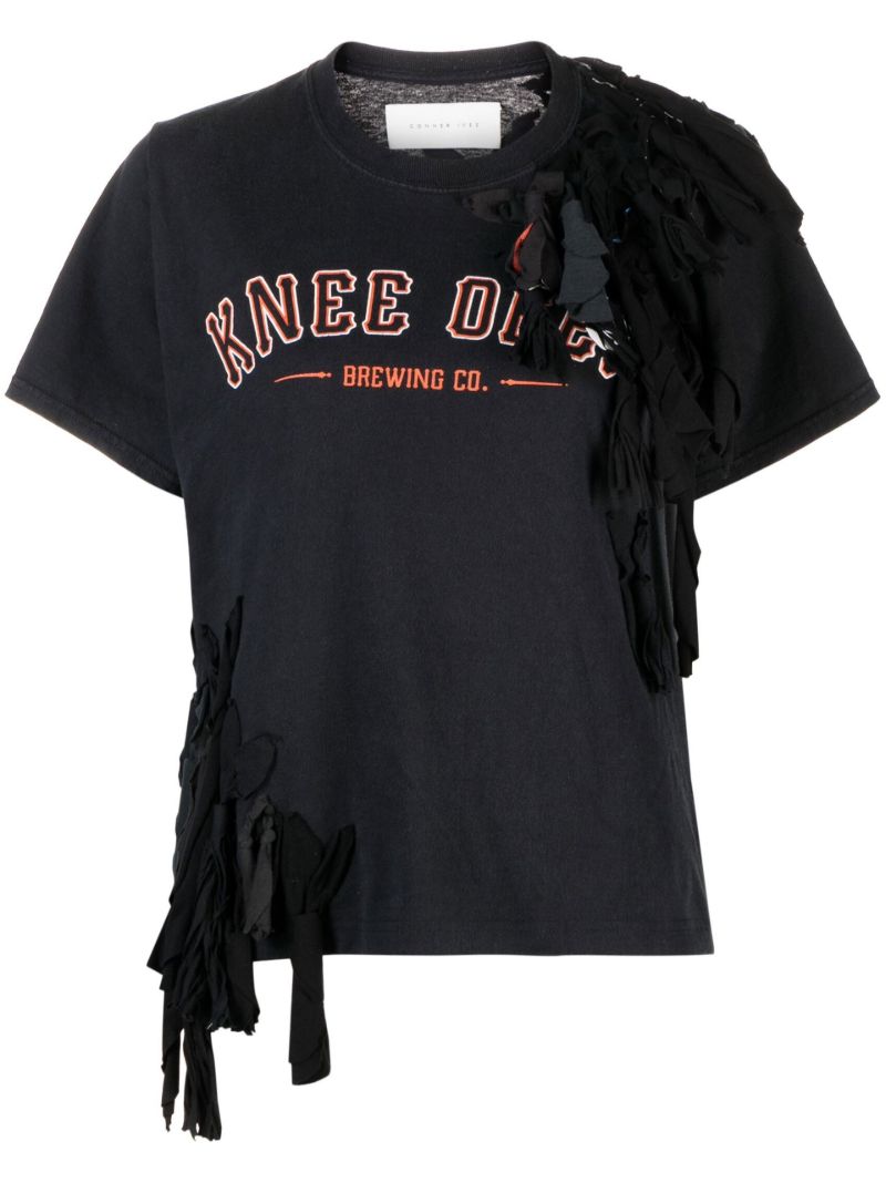 Black the Reconstituted Flower T-shirt