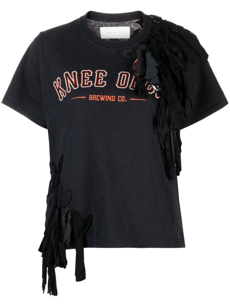 Black the Reconstituted Flower T-shirt