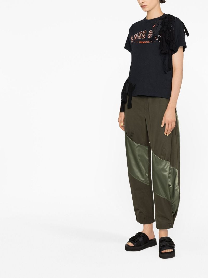Black the Reconstituted Flower T-shirt