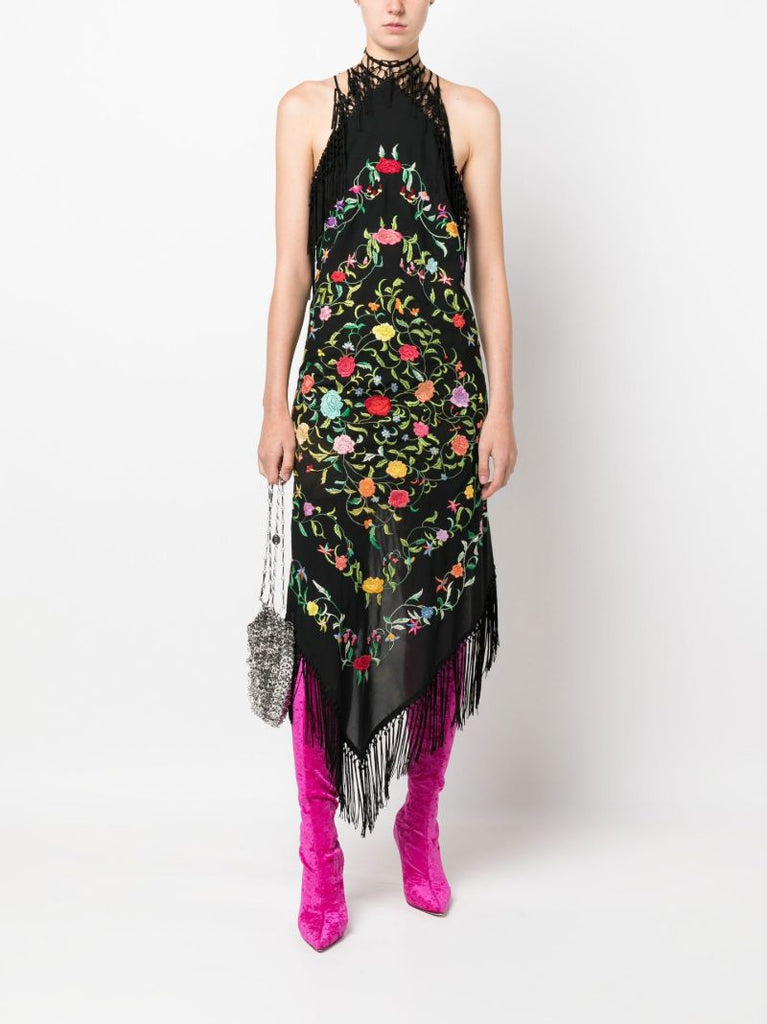 Black Piano Midi Dress