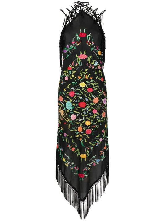 Black Piano Midi Dress