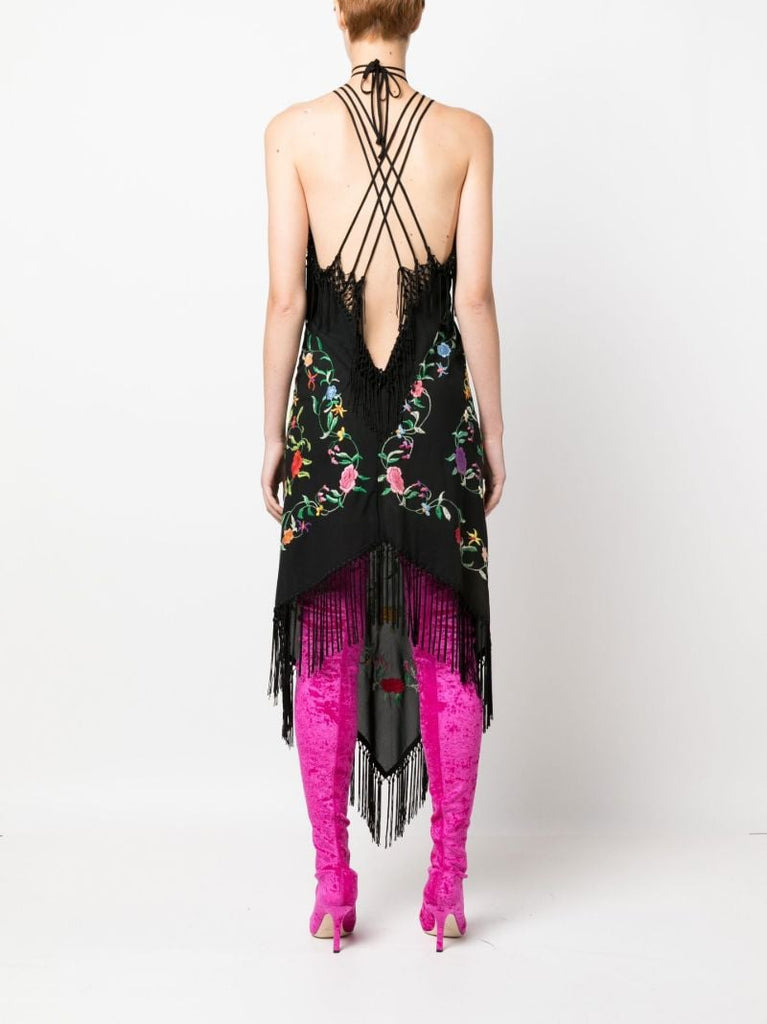 Black Piano Midi Dress