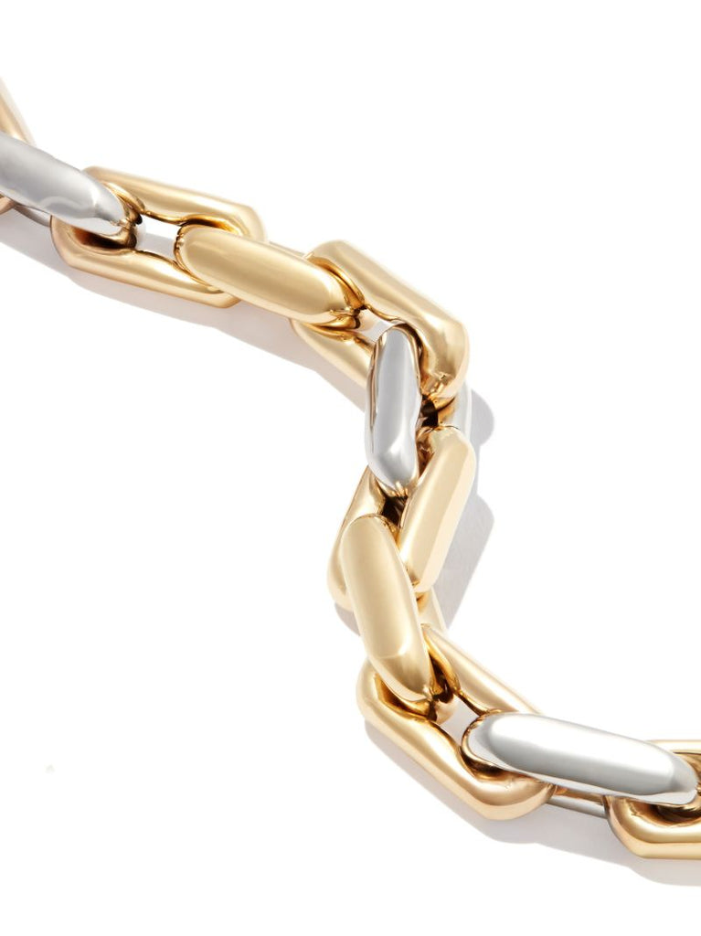 14k Yellow and White Gold Medium Chain Bracelet