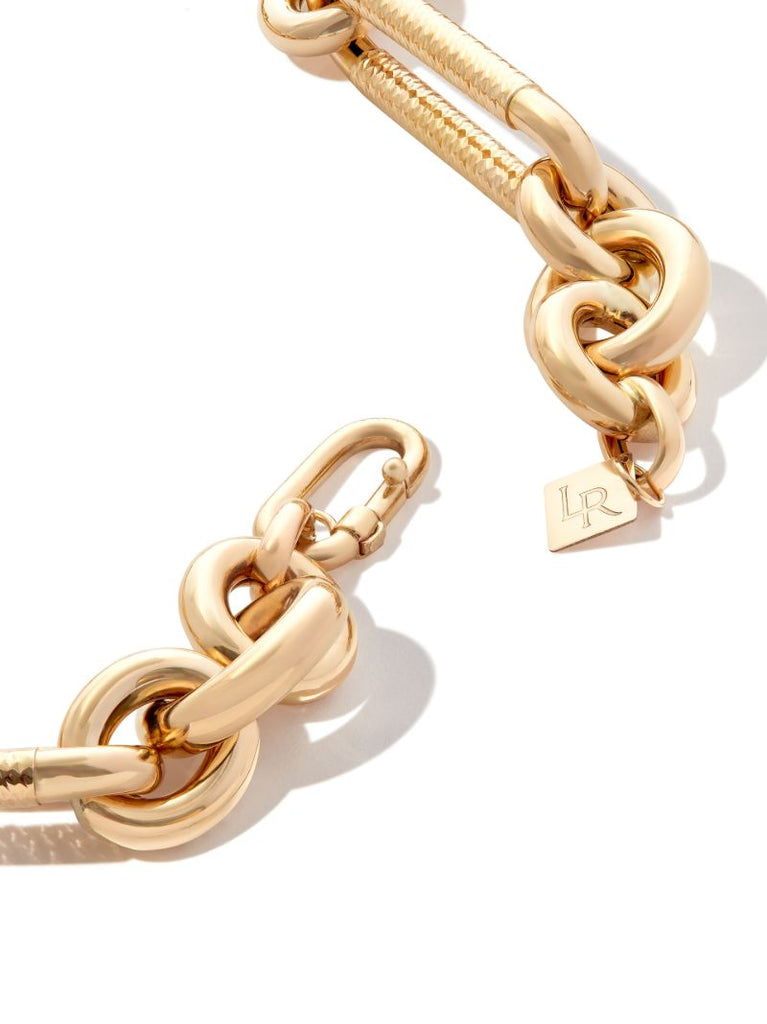 14k Yellow Gold Diamond Encrusted Chain Necklace
