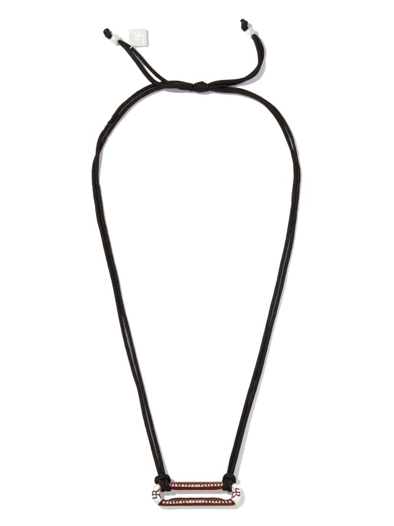 Sterling Silver Diamond Drawstring Necklace