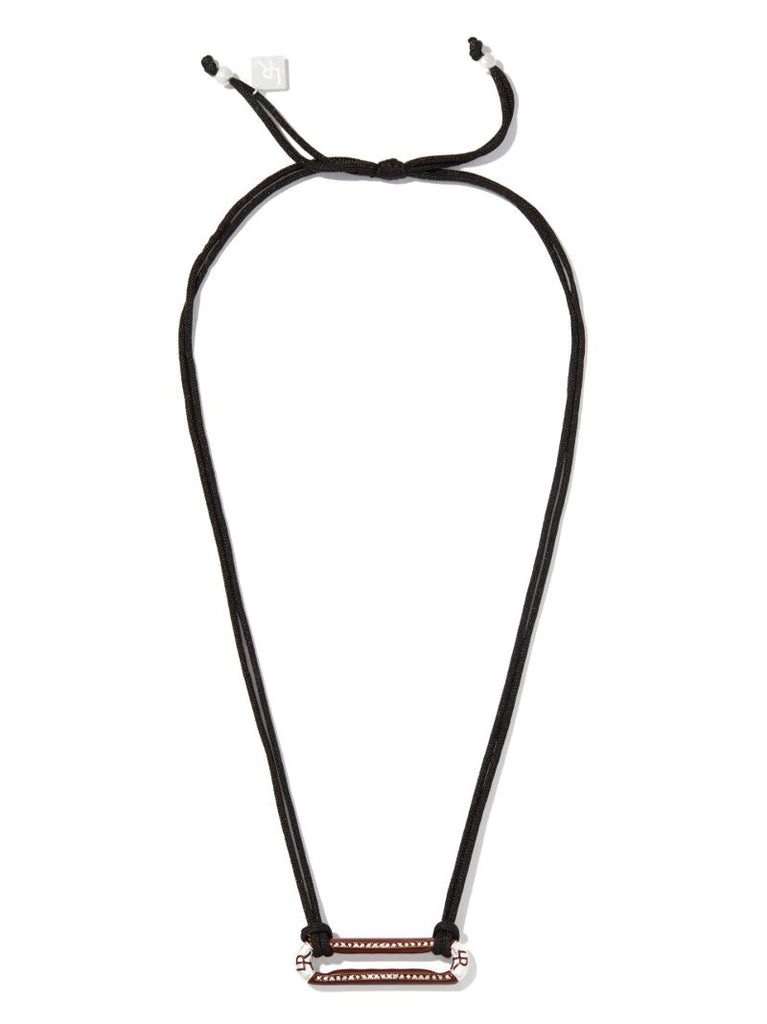 Sterling Silver Diamond Drawstring Necklace