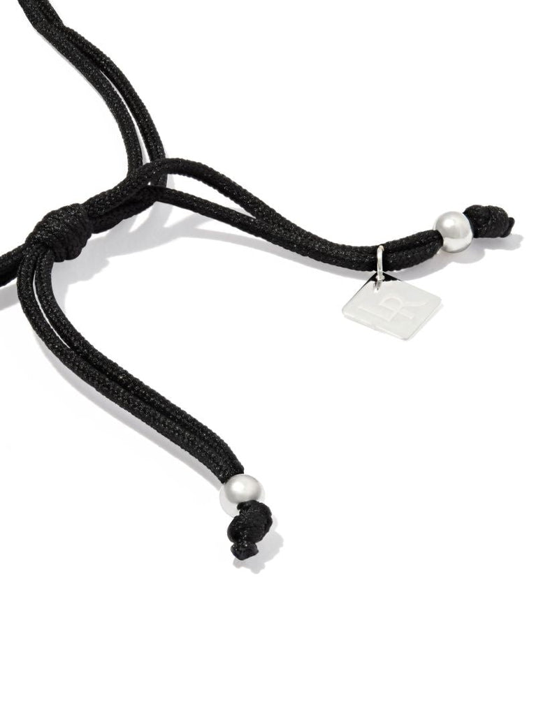 Sterling Silver Diamond Drawstring Necklace