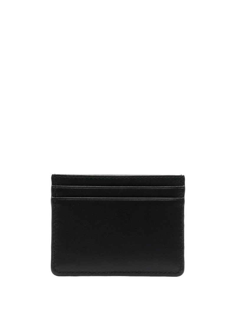 Black Fox Motif Leather Cardholder
