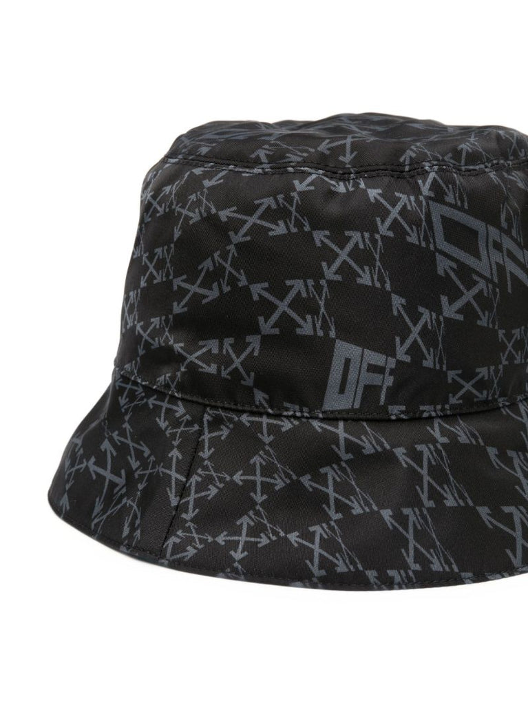 Black Arrows Print Bucket Hat