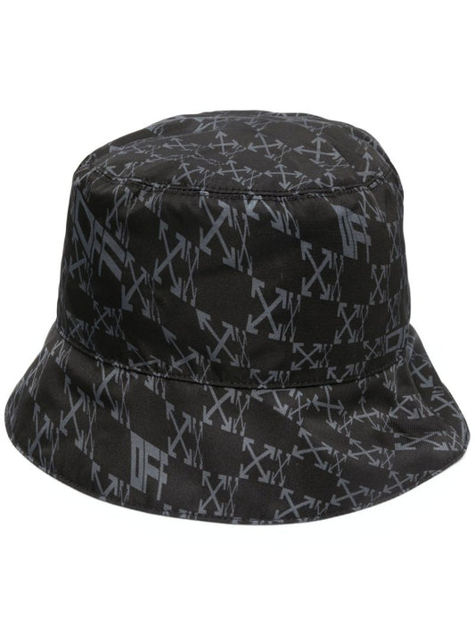 Black Arrows Print Bucket Hat