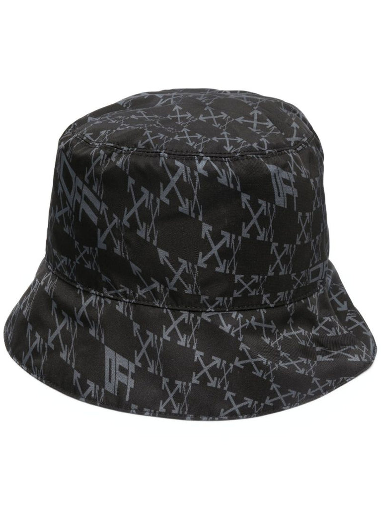 Black Arrows Print Bucket Hat
