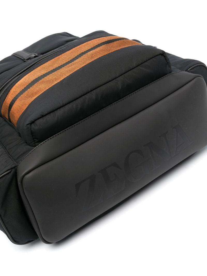 Black Striped Backpack