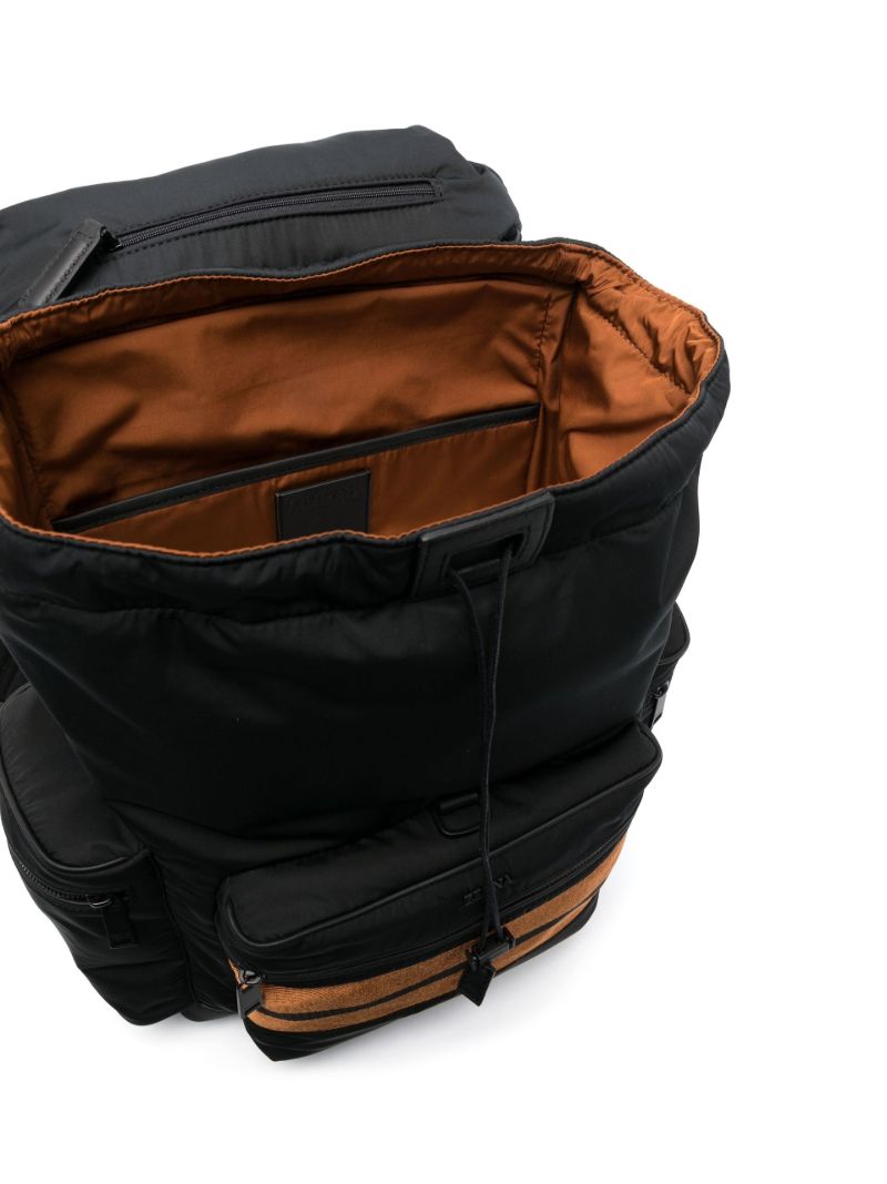 Black Striped Backpack