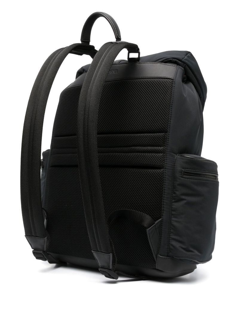 Black Striped Backpack