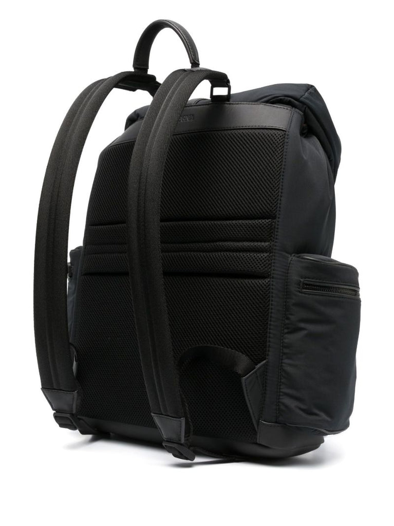 Black Striped Backpack