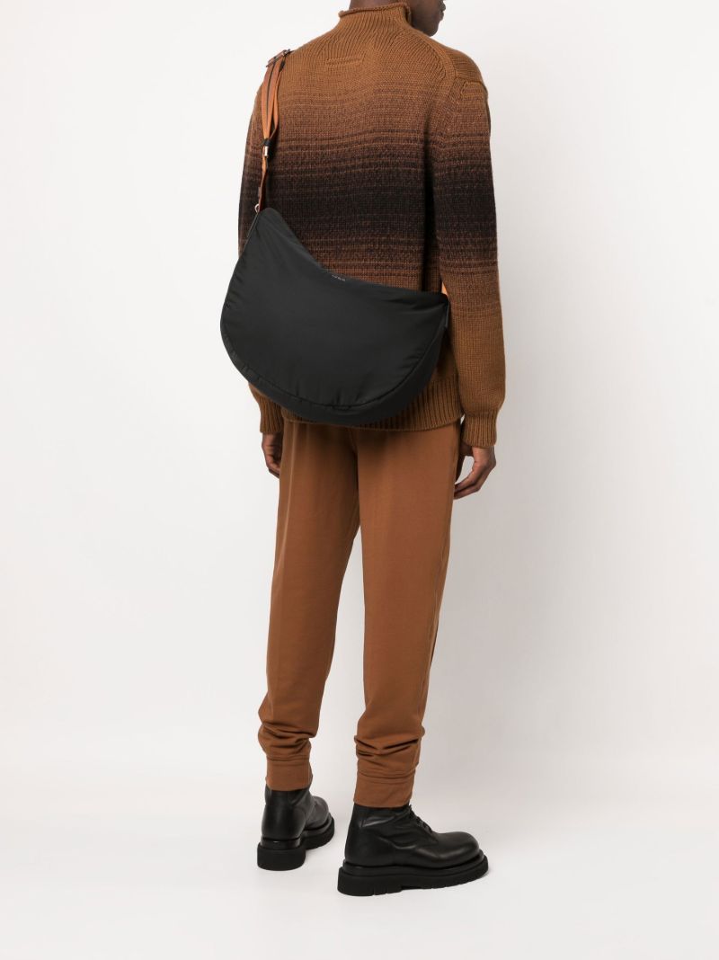 Black Panorama Logo Shoulder Bag