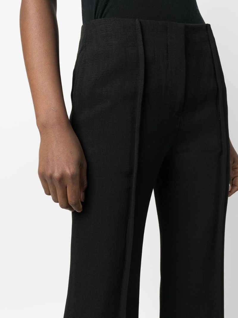 Black Cropped Tailored Trousers
