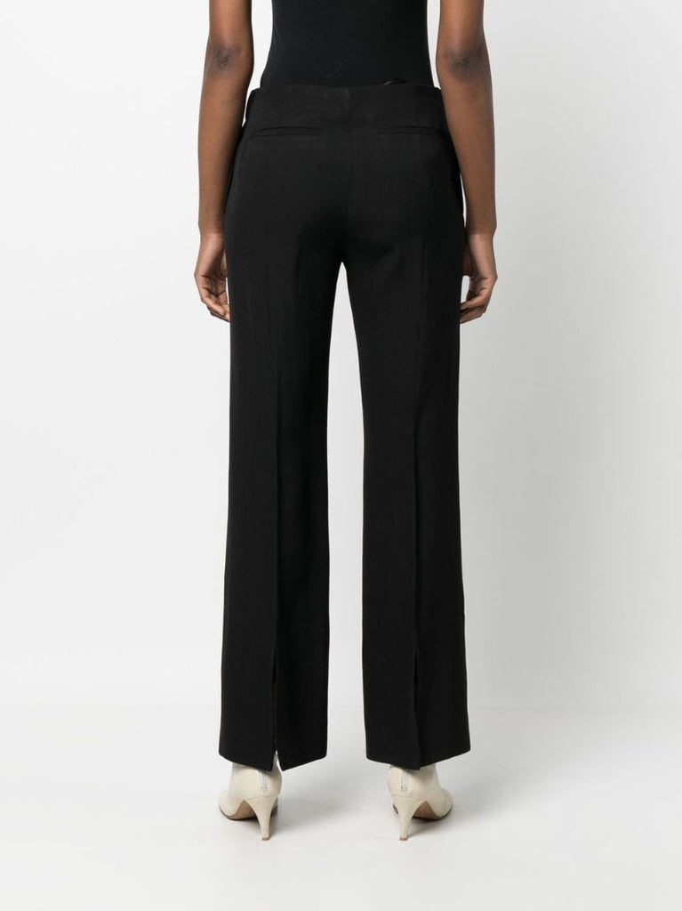 Black Cropped Tailored Trousers