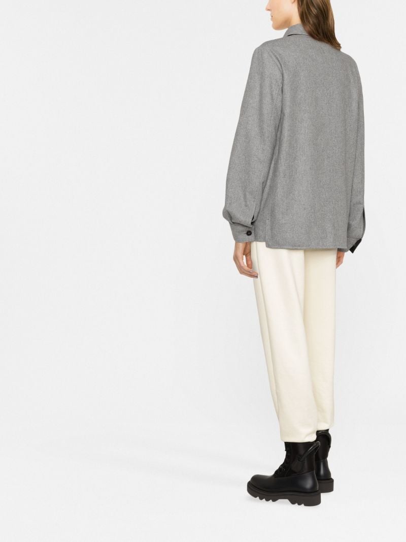 Grey Long-sleeved Wool Shirt