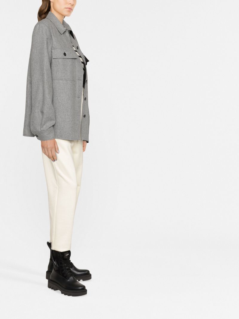 Grey Long-sleeved Wool Shirt