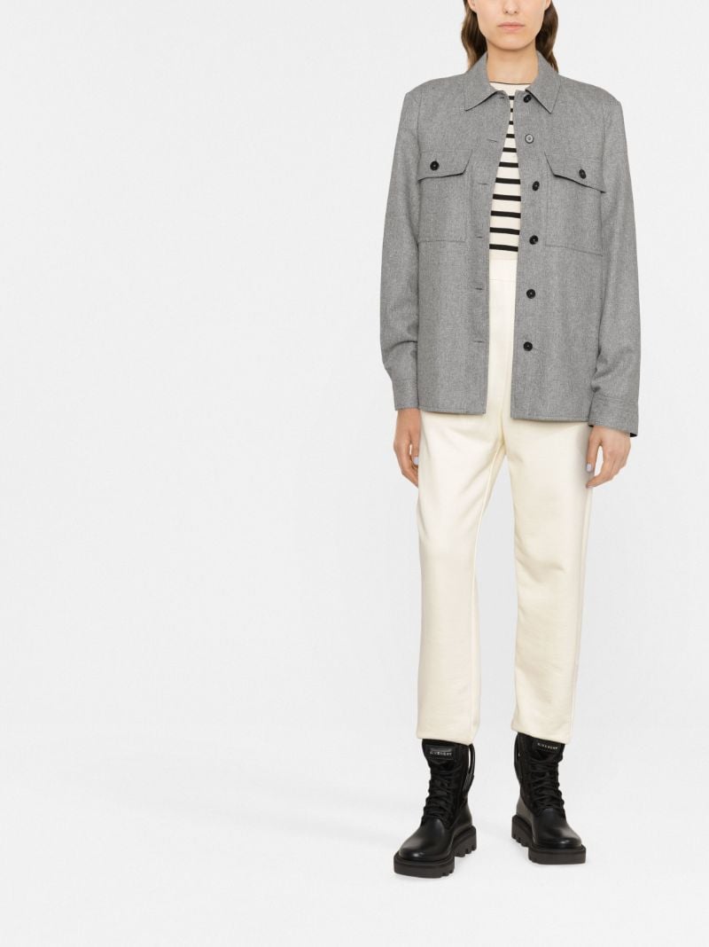 Grey Long-sleeved Wool Shirt