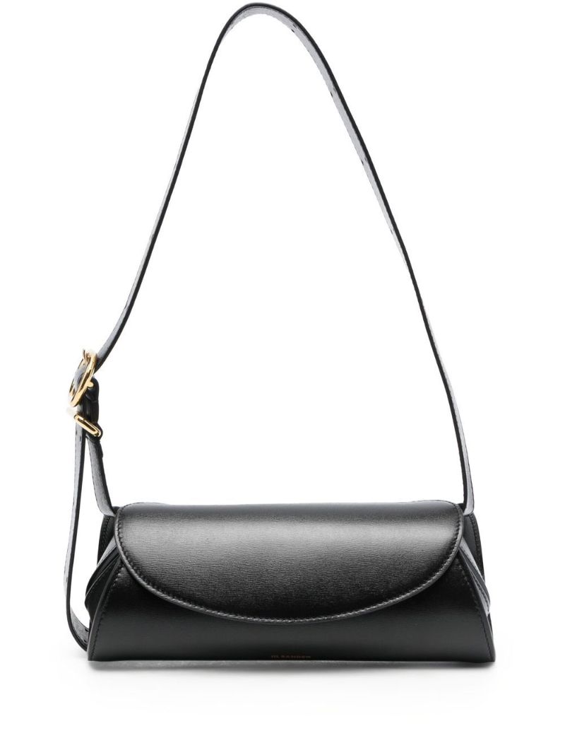 Black Cannolo Mini Leather Shoulder Bag