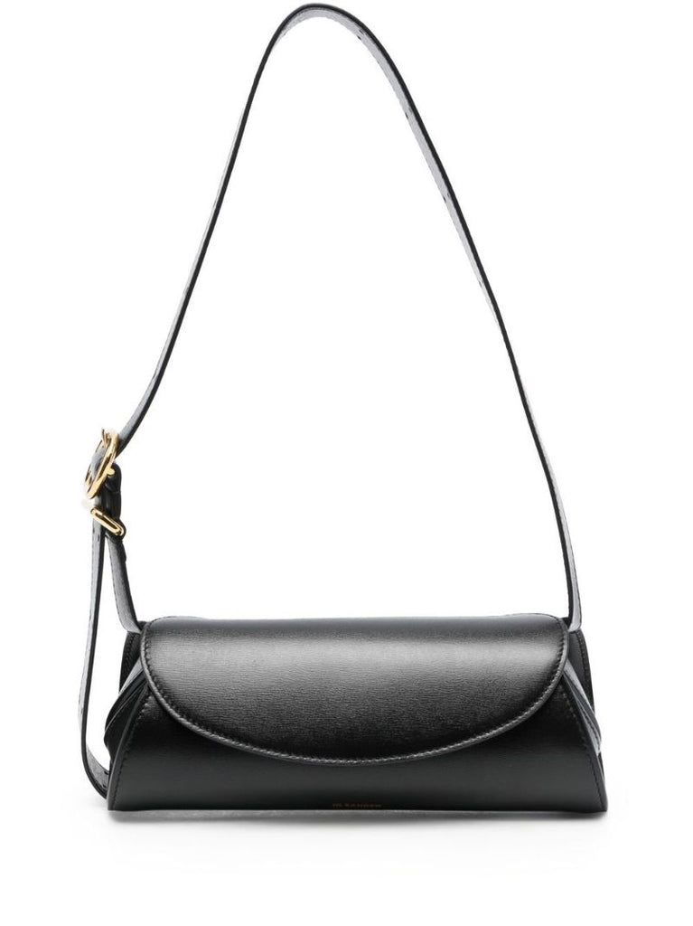 Black Cannolo Mini Leather Shoulder Bag