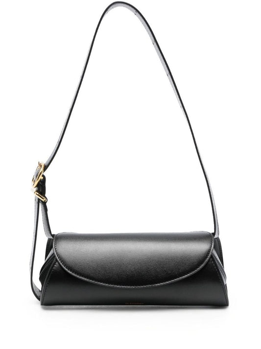 Black Cannolo Mini Leather Shoulder Bag