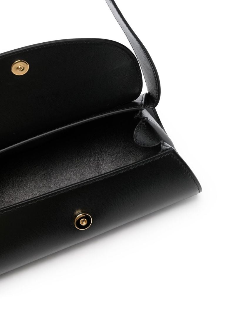 Black Cannolo Mini Leather Shoulder Bag