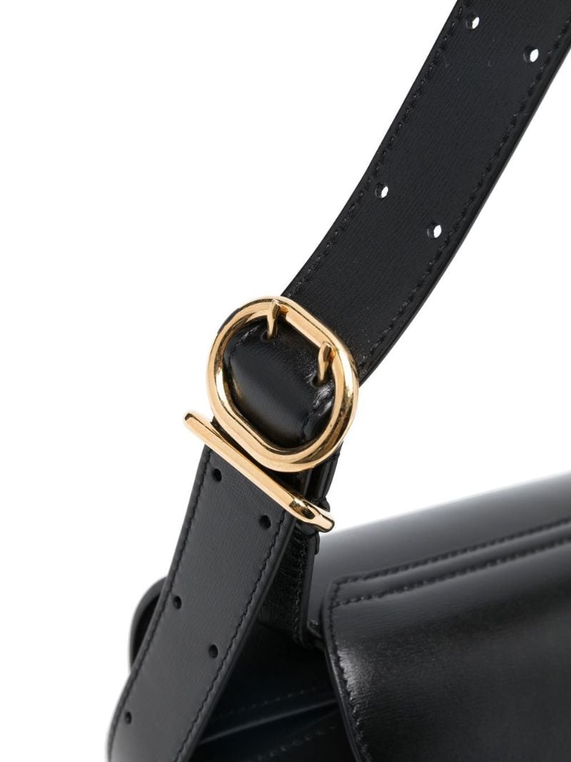 Black Cannolo Mini Leather Shoulder Bag