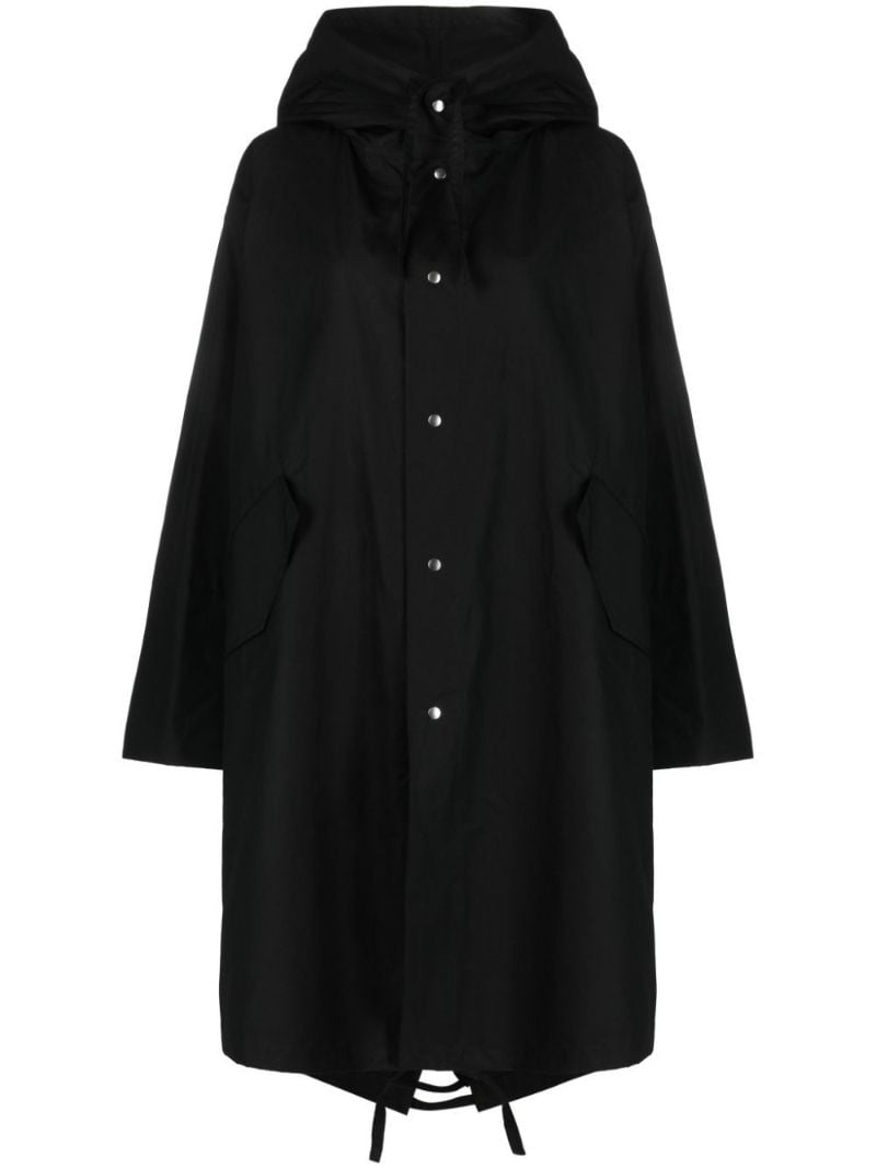 Black Logo Parka Coat