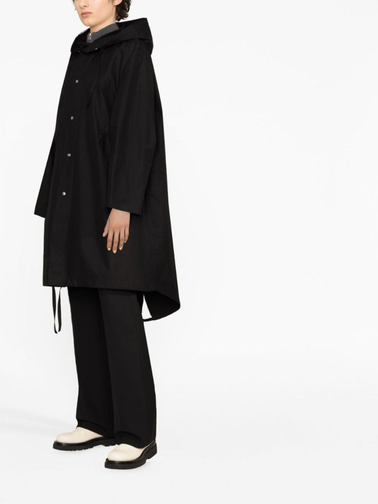 Black Logo Parka Coat